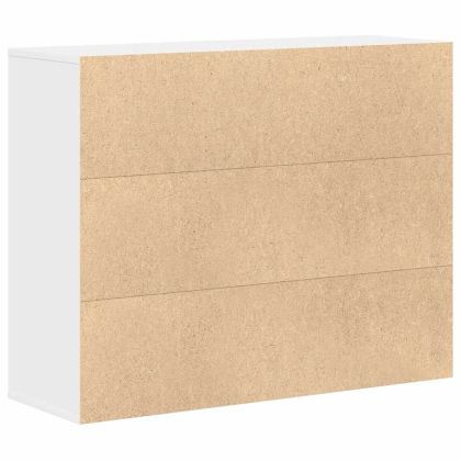 Бюфет, бял, 88x30x70 см, инженерно дърво