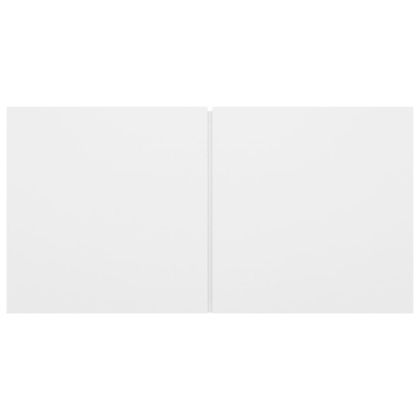 Окачени TВ шкафове, 2 бр, бели, 60x30x30 см