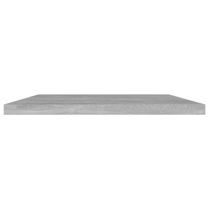 Рафтове за етажерка, 4 бр, бетонно сиви, 60x20x1,5 см, ПДЧ