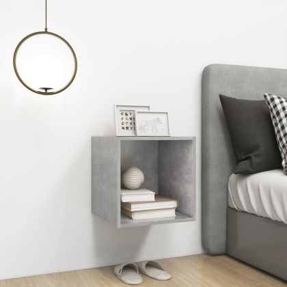 Стенен шкаф, бетонно сив, 37x37x37 см, ПДЧ