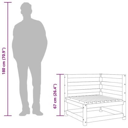 Градински ъглови дивани, 2 бр, бели, бор масив
