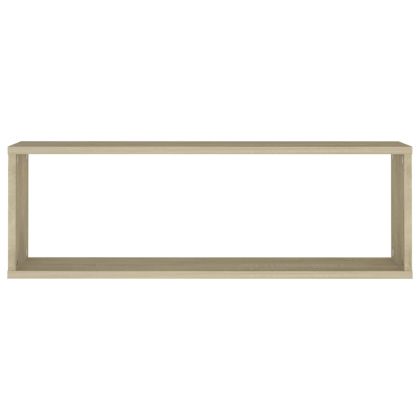 Стенни рафтове 2 бр дъб сонома 80x15x26,5 см инженерно дърво