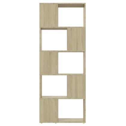 Библиотека, дъб сонома, 60x24x155 см, инженерно дърво