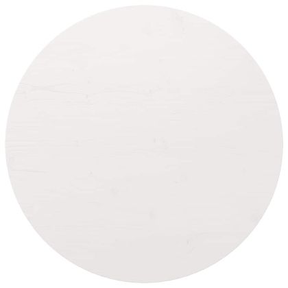 Плот за маса, бял, Ø90x2,5 см, бор масив