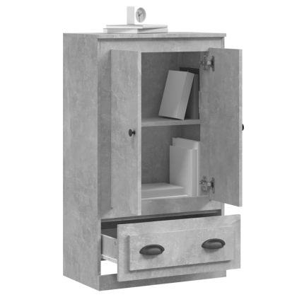 Висок шкаф, бетонно сив, 60x35,5x103,5 см, инженерно дърво