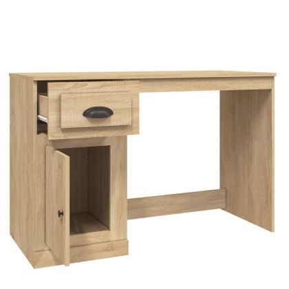 Бюро с чекмедже, сонома дъб, 115x50x75 см, инженерно дърво