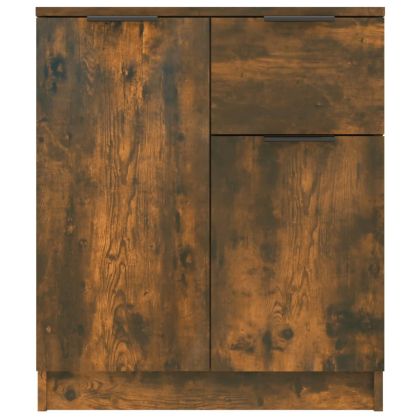 Сайдборд, опушен дъб, 60x30x70 см, инженерно дърво