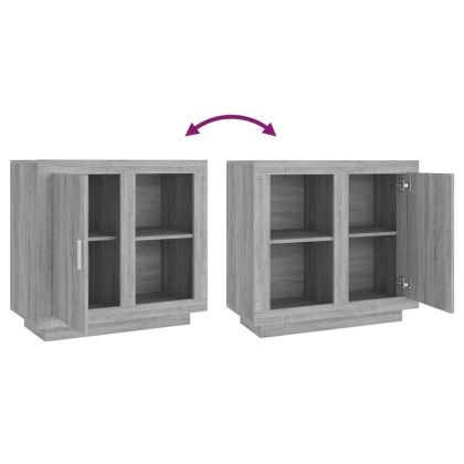 Бюфет, сив сонома, 80x40x75 см, ПДЧ