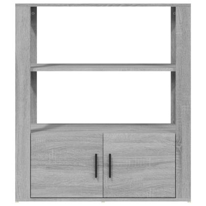 Сайдборд, сив сонома, 80x30x90 см, инженерно дърво