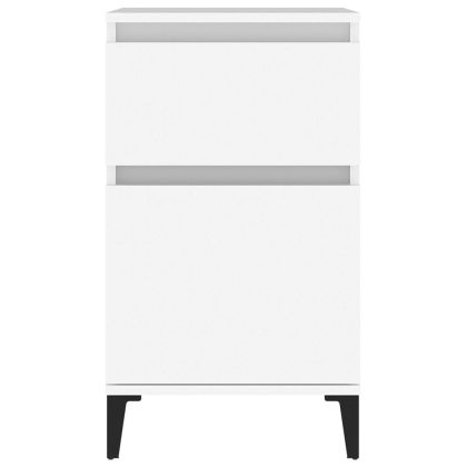 Нощно шкафче, бяло, 40x35x70 см