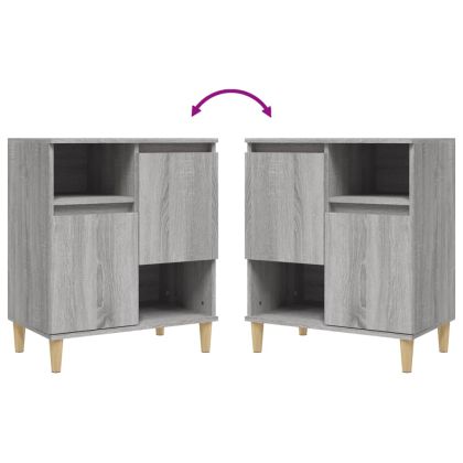 Сайдборд, сив сонома, 60x35x70 см, инженерно дърво