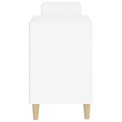 ТB шкаф, бял, 160x35x55 см, инженерно дърво