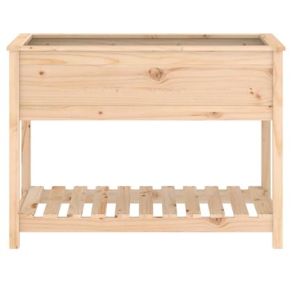 Плантер с рафт, 111,5x54x81 см, борово дърво масив