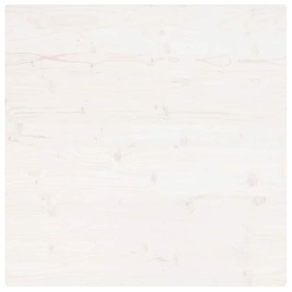 Плот за маса, бял, 80x80x2,5 см, бор масив, квадратен