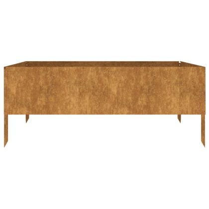 Градинска повдигната леха 100x100x41 см кортенова стомана