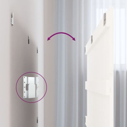 Стенна табла за спалня, бяла, 140x3x60 см, борово дърво масив