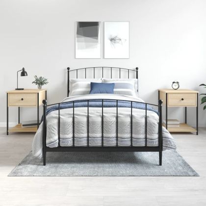 Нощни масички, 2 бр, сонома дъб, 44x45x58 см, инженерно дърво