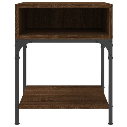 Нощни масички, 2 бр, кафяв дъб, 40x41x50 см, инженерно дърво