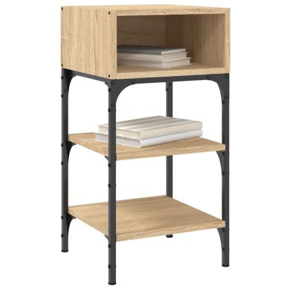 Нощни масички, 2 бр, сонома дъб, 35x34,5x70 см, инженерно дърво