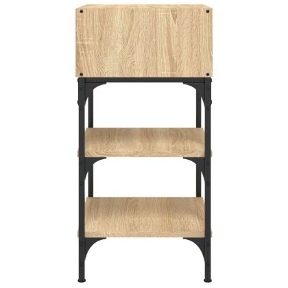 Нощни масички, 2 бр, сонома дъб, 35x34,5x70 см, инженерно дърво