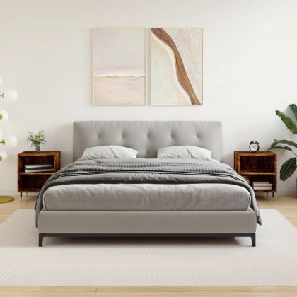 Нощни шкафчета 2 бр опушен дъб 40x30x50 см инженерно дърво