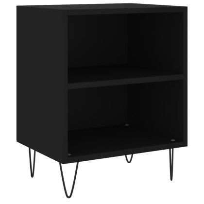 Нощни шкафчета 2 бр черни 40x30x50 см инженерно дърво