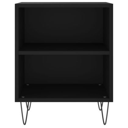 Нощни шкафчета 2 бр черни 40x30x50 см инженерно дърво