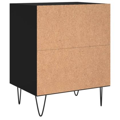 Нощни шкафчета 2 бр черни 40x30x50 см инженерно дърво