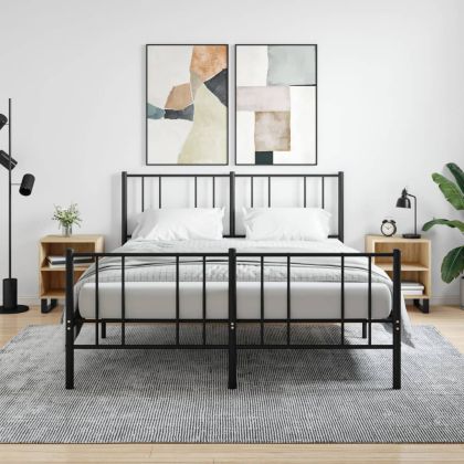 Нощни шкафчета, 2 бр, дъб сонома, 40x30x50 см, инженерно дърво