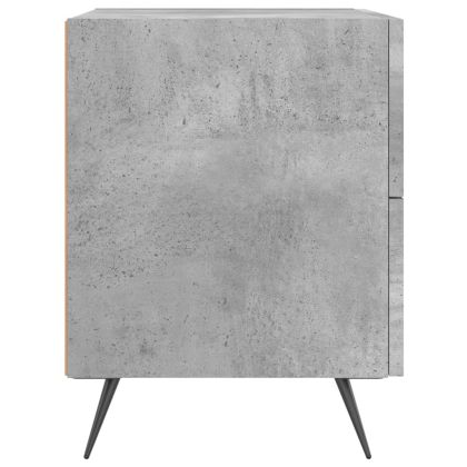 Нощно шкафче, бетонно сиво, 40x35x47,5 см, инженерно дърво