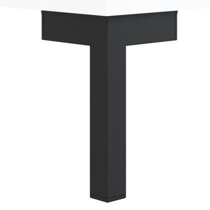 Нощни шкафчета, 2 бр, бял гланц, 40x35x47,5 см, инженерно дърво