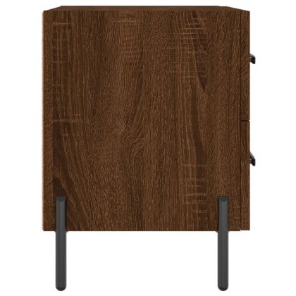 Нощни шкафчета 2 бр кафяв дъб 40x35x47,5 см инженерно дърво