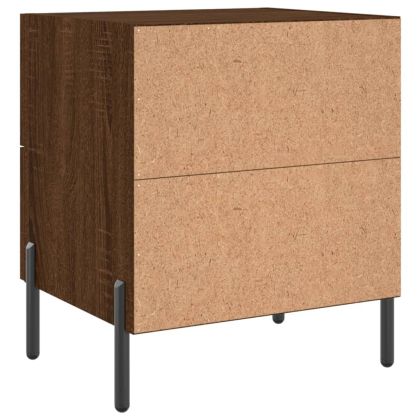 Нощни шкафчета 2 бр кафяв дъб 40x35x47,5 см инженерно дърво