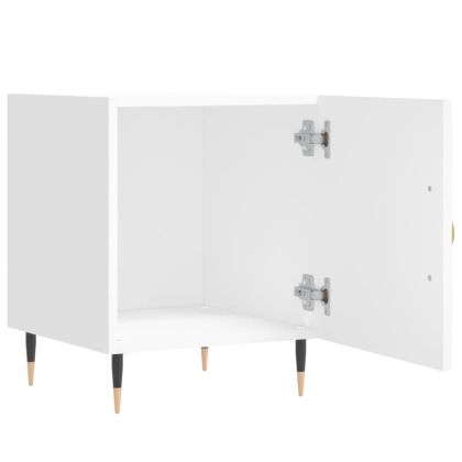 Нощни шкафчета 2 бр бели 40x40x50 см инженерно дърво