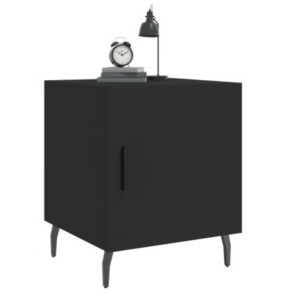 Нощни шкафчета 2 бр черни 40x40x50 см инженерно дърво