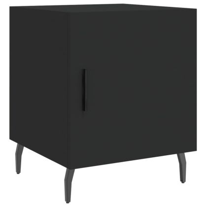 Нощни шкафчета 2 бр черни 40x40x50 см инженерно дърво