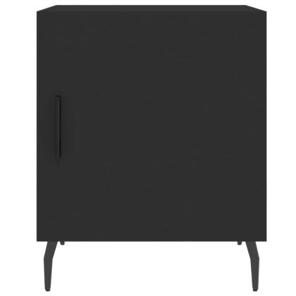 Нощни шкафчета 2 бр черни 40x40x50 см инженерно дърво