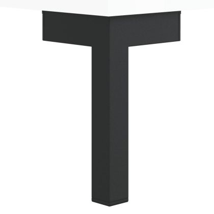 Сайдборд, бял гланц, 69,5x34x90 см, инженерно дърво