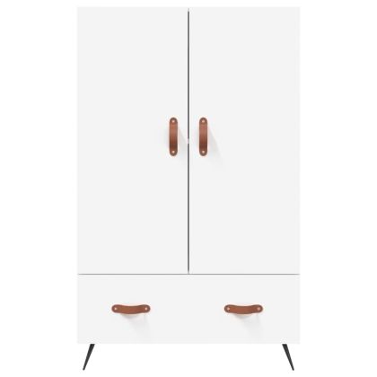 Висок шкаф, бял, 69,5x31x115 см, инженерно дърво