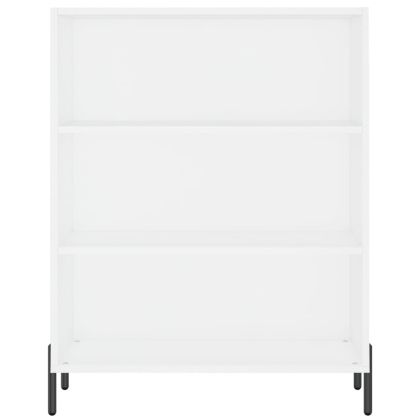 Шкаф с рафтове, бял, 69,5x32,5x90 см, инженерно дърво