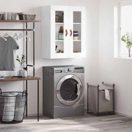 Стенен шкаф бял 69,5x34x90 см