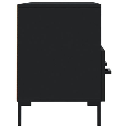 ТВ шкаф, черен, 102x36x50 см, инженерно дърво