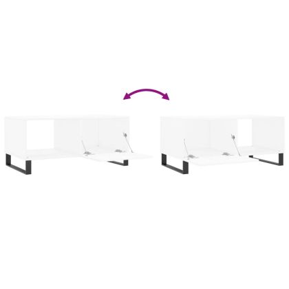 Кафе маса, бяла, 90x50x40 см, инженерно дърво