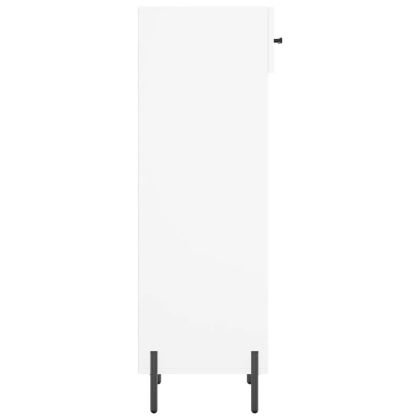 Шкаф за обувки, бял, 30x35x105 см, инженерно дърво