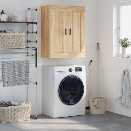 Стенен шкаф дъб сонома 69,5x34x90 см инженерно дърво