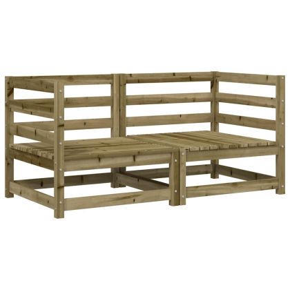 Градински ъглови дивани, 2 бр, 70x70x67 см, импрегниран бор