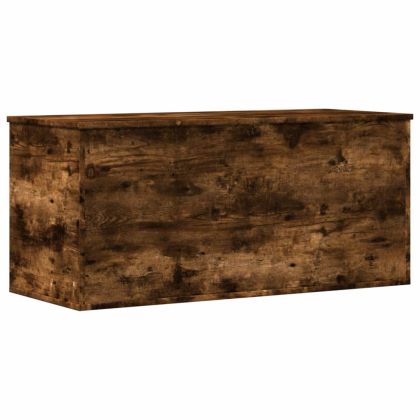 Кутия за съхранение, опушен дъб, 100x42x46 см, инженерно дърво