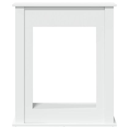 Облицовка за камина, бяла, 75x20x87,5 см, инженерно дърво
