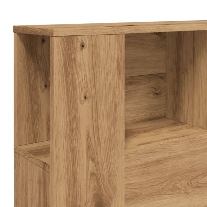 Шкаф за табла, дъб, 140x18,5x102,5 см, инженерно дърво
