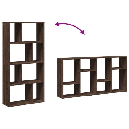 Библиотека, кафяв дъб, 60x20x120,5 см, инженерно дърво